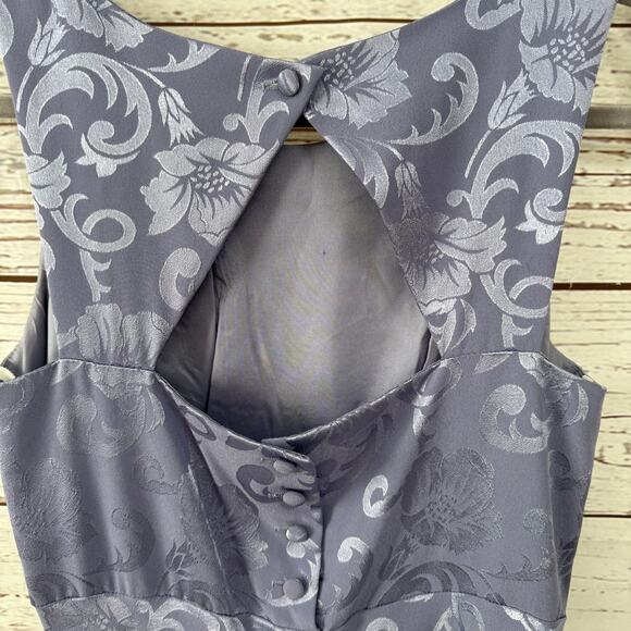 Vintage Maurices Women's Brocade Cut Out Back Midi Maxi Dress Size 9/10 - Picture 14 of 14